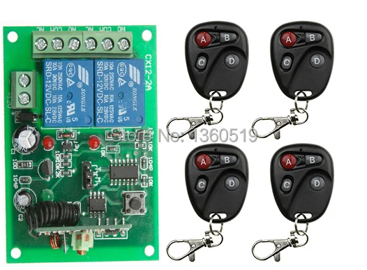 Бесплатная доставка новинка постоянный ток 12 В 2 канала радиочастотная