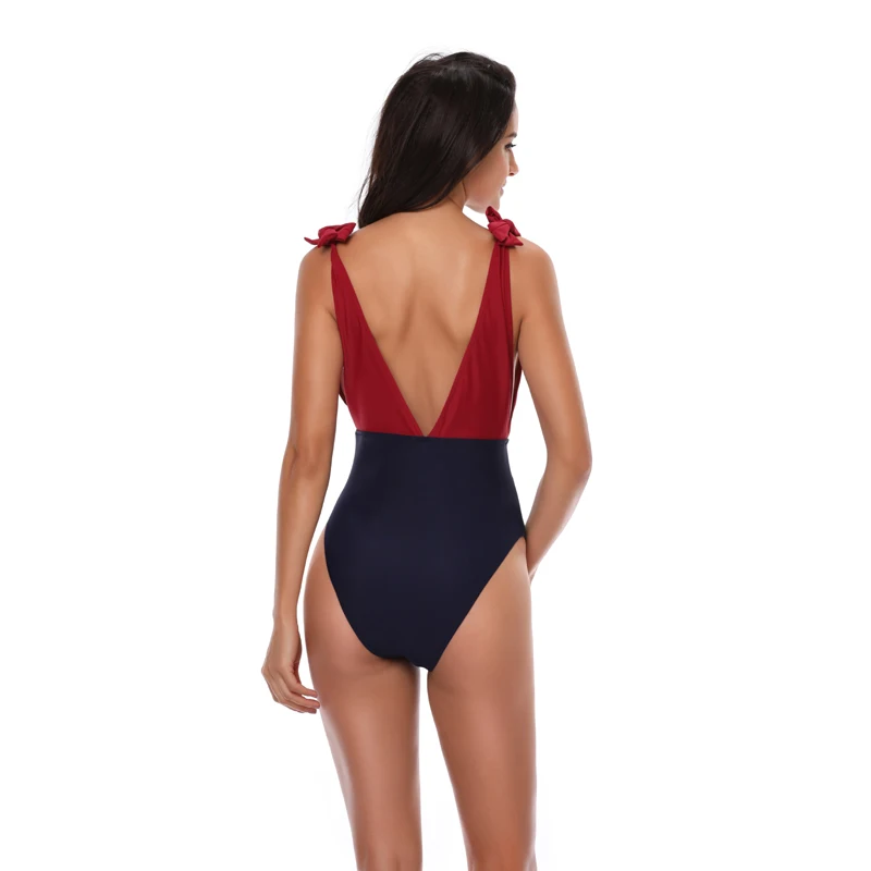 Купальник для родителей и ребенка купальник женщин цельный 2019 с v-образным