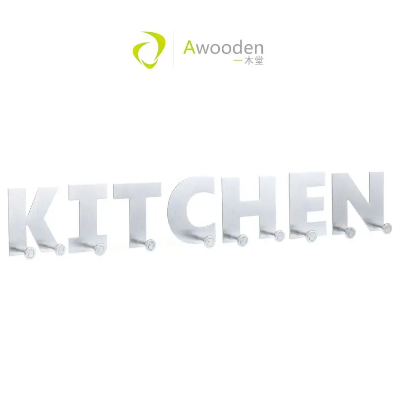Awooden держатель кухонных столовых приборов в форме букв самоклеящаяся