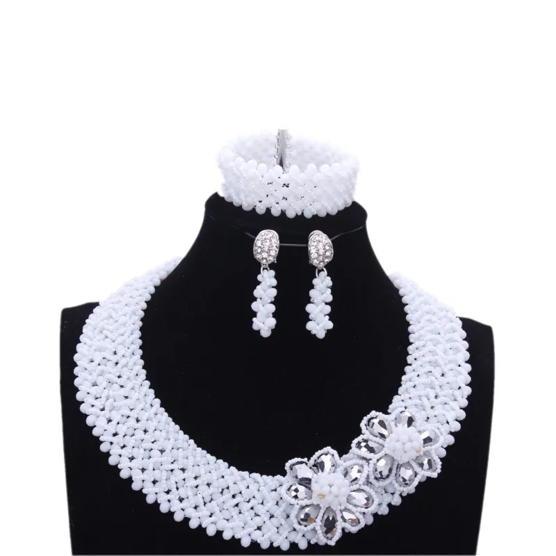 Женский ювелирный комплект из колье и серёг с синим кристаллом|fashion necklace set|necklace