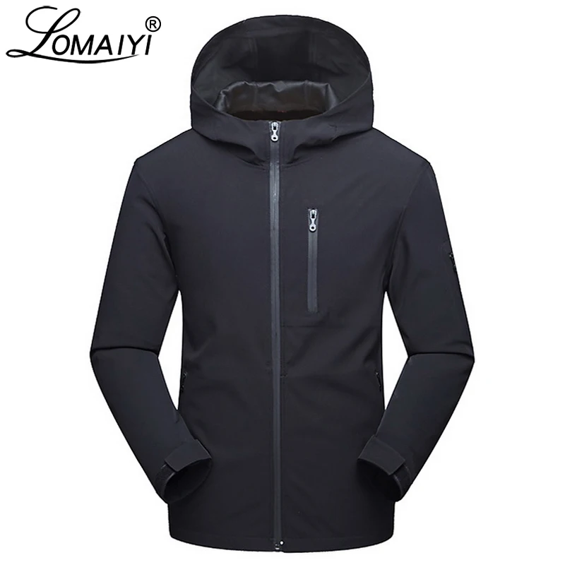 Мужская Флисовая Куртка LOMAIYI повседневная непромокаемая ветровка на молнии с