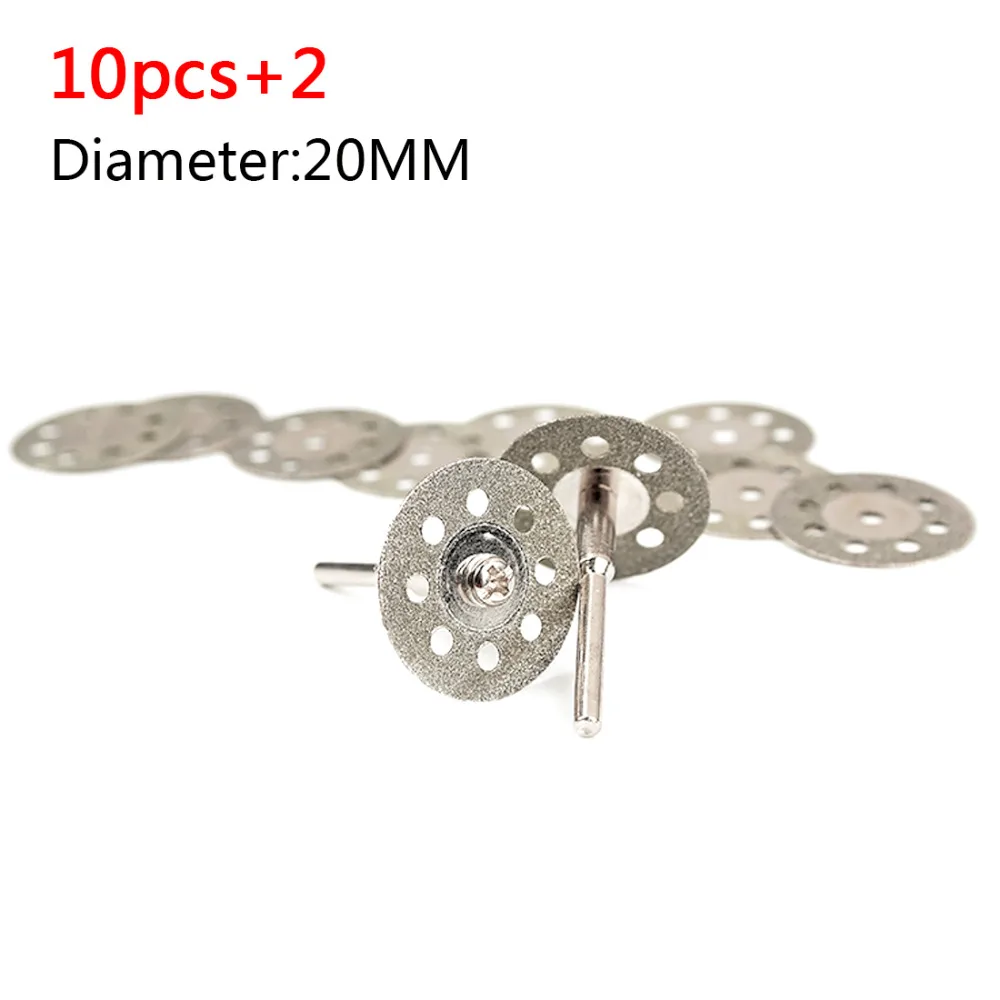 Хорошее 10 шт. Dremel Аксессуары 20 мм Алмазный Dremel режущий диск для металла шлифовальный круг диск циркулярная пила для сверла роторный инструмент
