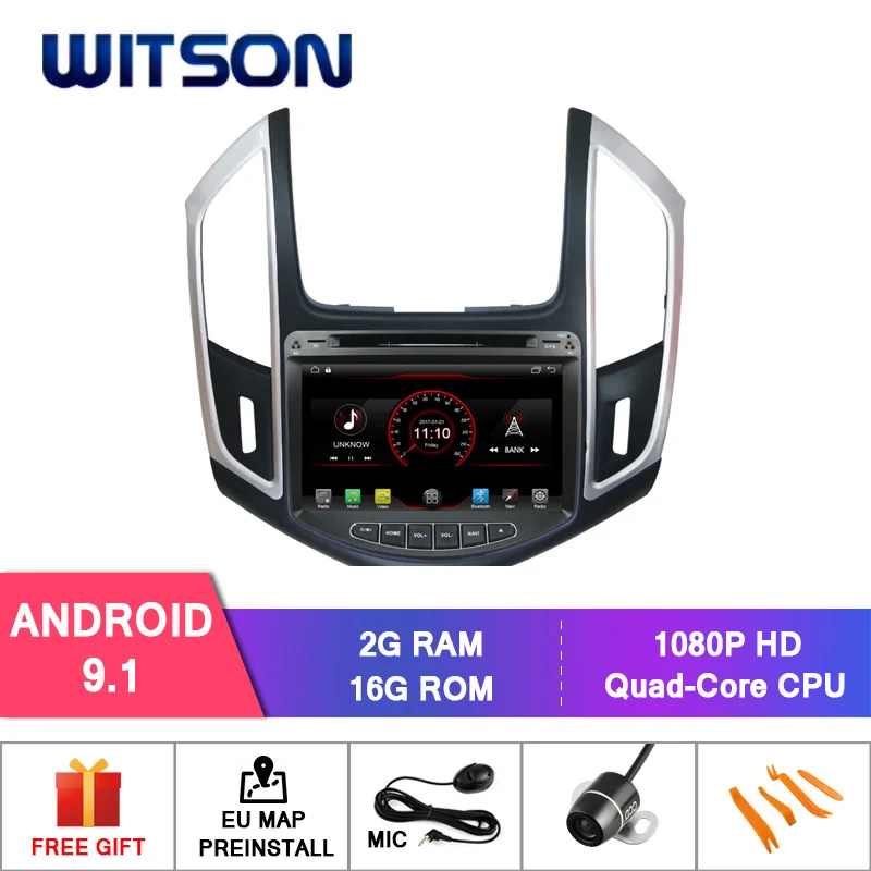 WITSON MKT Android 9,1 автомобильный Dvd gps для CHEVROLET CRUZE Мультимедиа gps автомобильная навигация 2 Гб ram+ 32 ГБ rom
