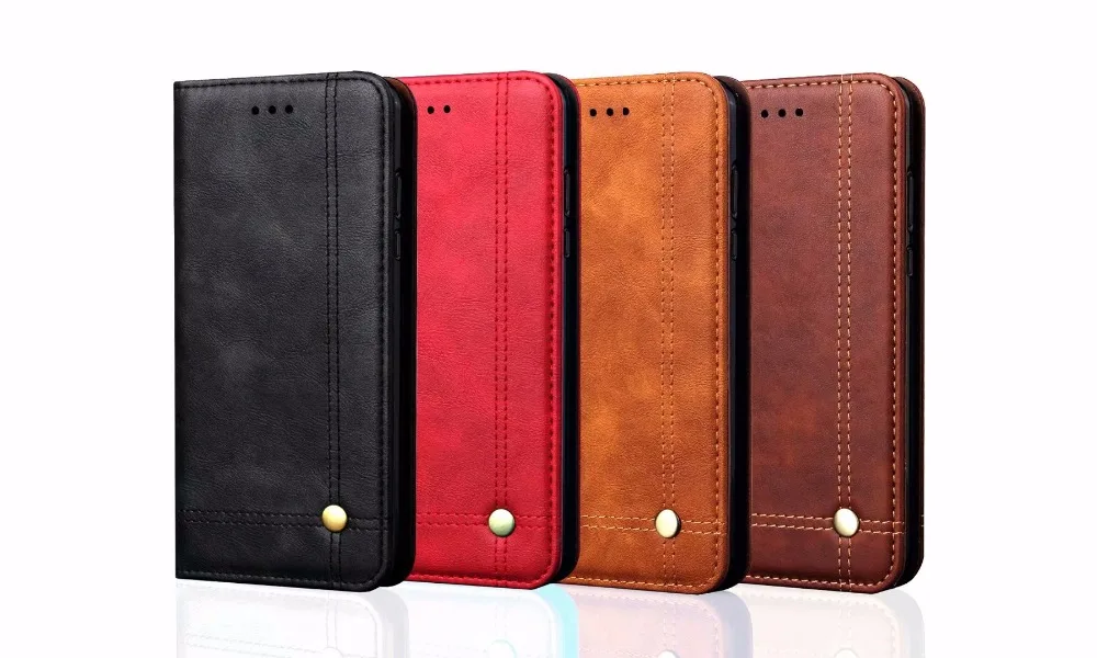 Роскошный кожаный чехол-бумажник с магнитной застежкой для Xiaomi mi 9, 9, T, 8 Lite, A2, A1, красный, mi Note 7, 7A, 6, K20, Pro, Pocophone, Poco, F1, CC9