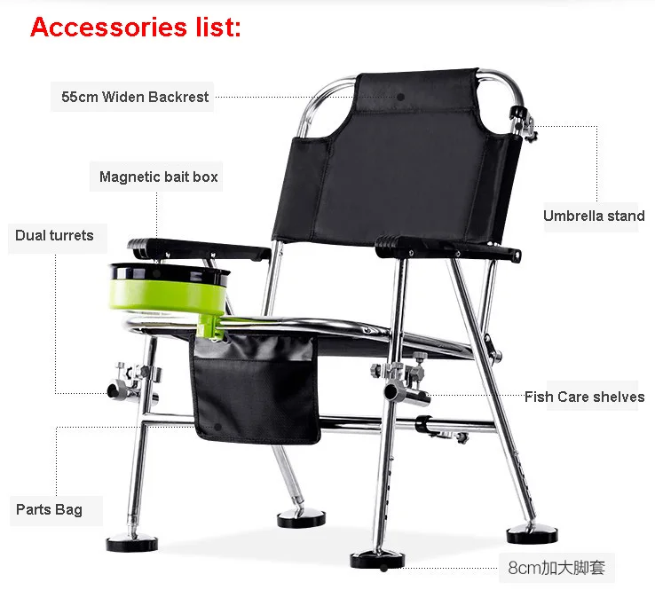 Многофункциональное рыболовное кресло из нержавеющей стали 3 кг|fishing stool|fishing