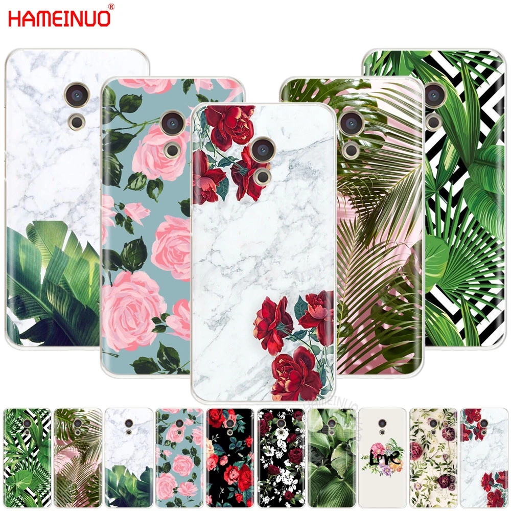 Чехол для телефона HAMEINUO с белыми мраморными цветами и листьями чехол Meizu M6 M5 M5S M2 M3