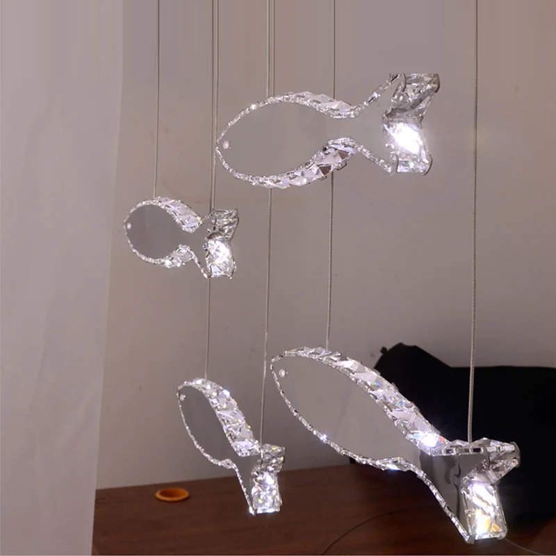 Restaurant Simple Annual Fish Lamp Nordic bedroom shopcase LED fish pendant lamps Modern Creative suspension Light Lampada | Освещение