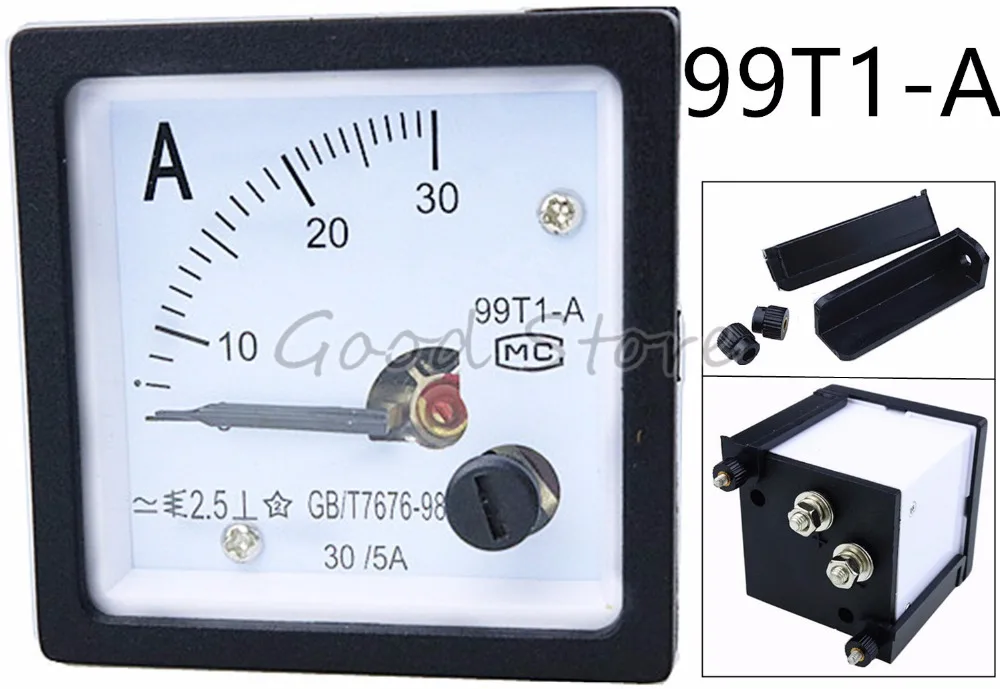 1 шт. AC 99T1/SQ48 A белого и черного цвета 48*48 мм 1A 2A 3A 5A 10A 15A 20A 30A 50A ток тест аналоговые