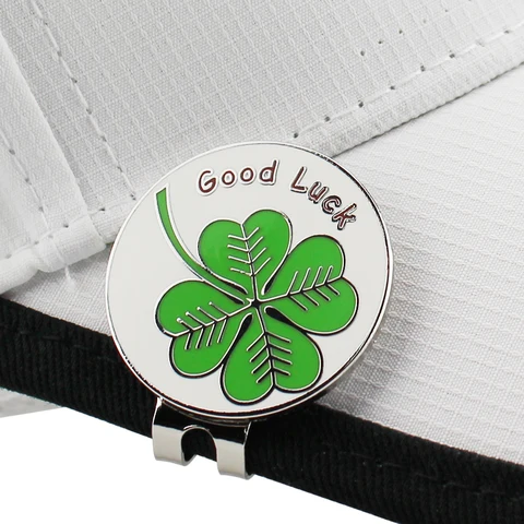 1,18 "Lucky Clover отметка для мяча для гольфа с магнитной головкой для гольфа 30 мм зеленый четырехлистный клевер Гольф-маркер тренировочные приспособления