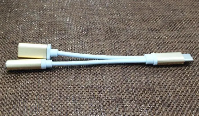 20 шт. мини 2 в 1 USB Type C до 3 5 мм разъем AUX для наушников аудио сплиттер адаптер кабель