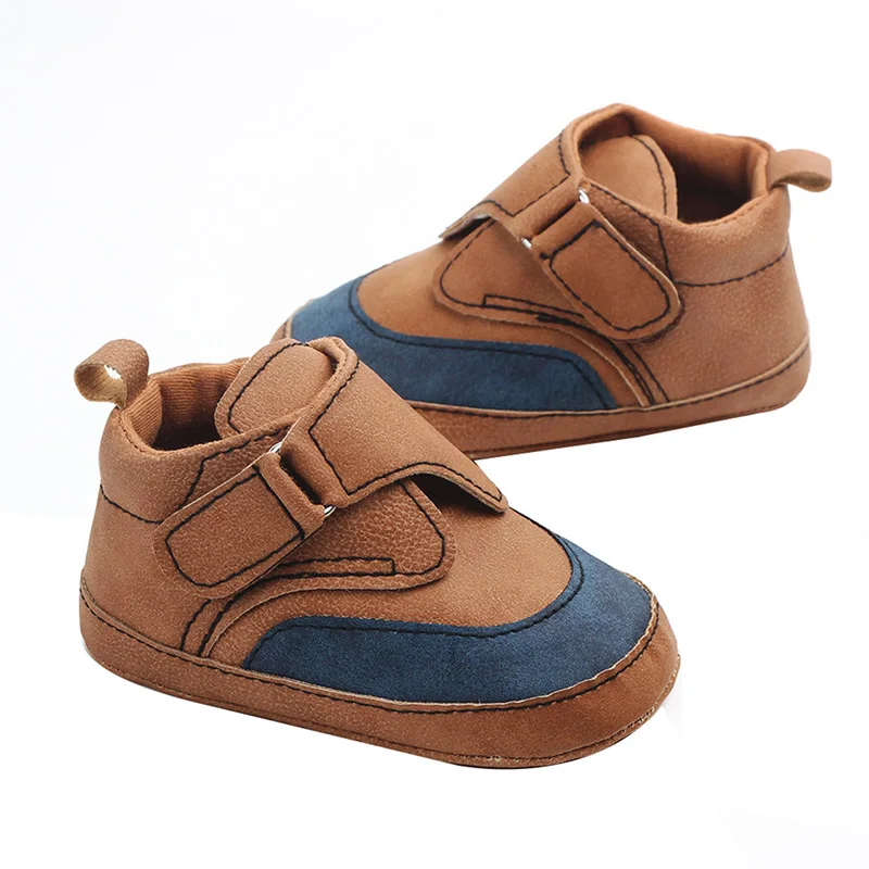 

Cool Baby Boy Spring Shoes PU Leather Newborn First Walkers Soft Soled Non-slip Footwear Baby Shoes Sneaker 0-12M