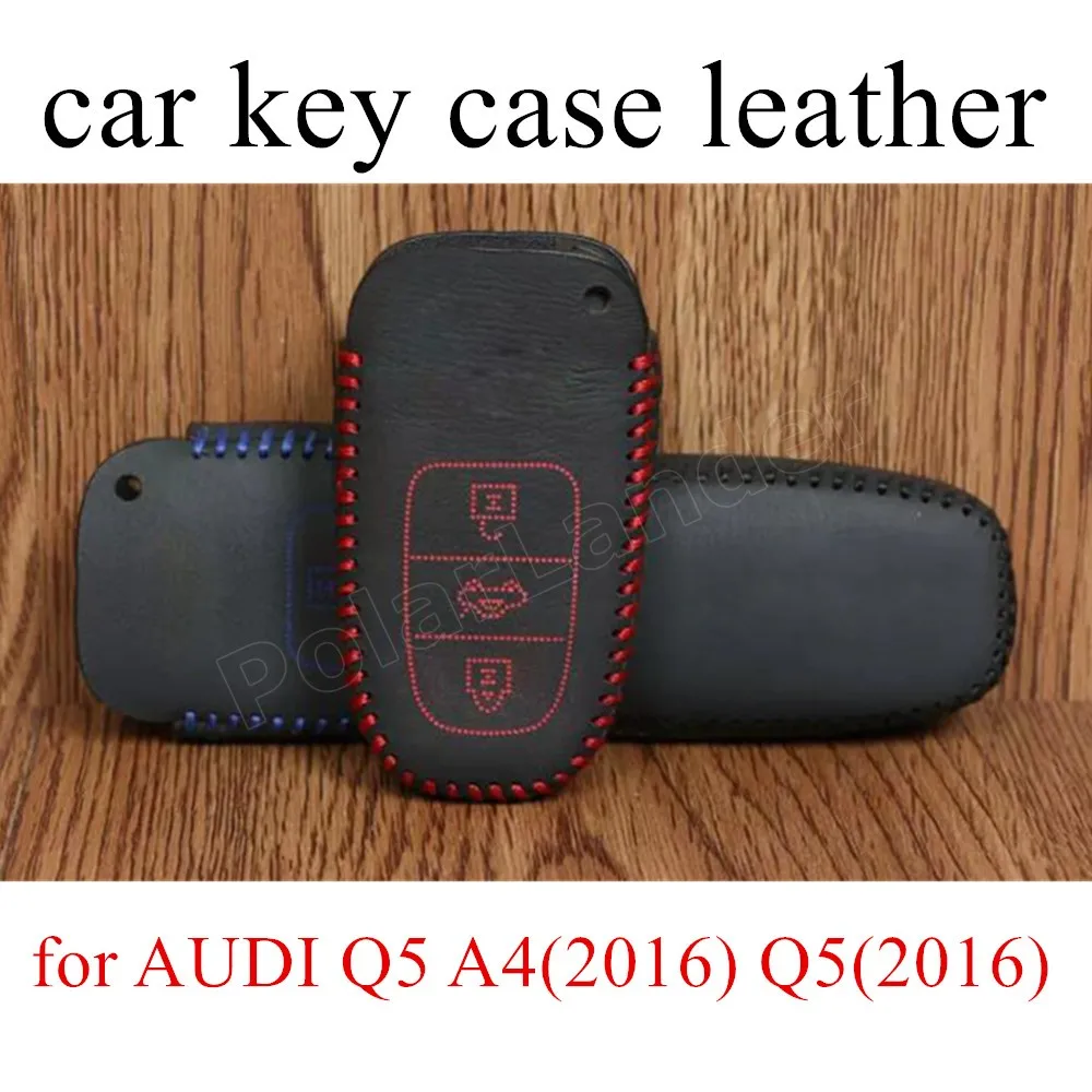 

Для A-UDI Q5 A4 (2016) Q5 (2016) чехол для автомобильного ключа ручная швейная машина Стайлинг натуральная Высококачественная кожа чехол для автомобил...