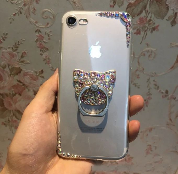 For MeiZu 16S Pro 15 16 Plus M3 Max M5 M6 M3S M5S M5C M6S Note 8 U10 U20 MX6 6 7 Bow Rhinestone Bear Ring Holder Case |