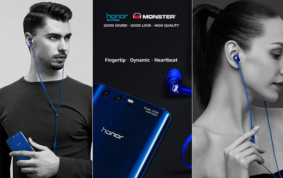 Оригинальные huawei Honor Наушники Монстр AM15 3,5 мм в уши с пультом дистанционного управления и микрофоном проводом 1,2 м