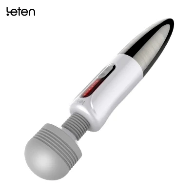 Вибратор Leten lightning с большим зарядным устройством дисплеем Регулируемая частота
