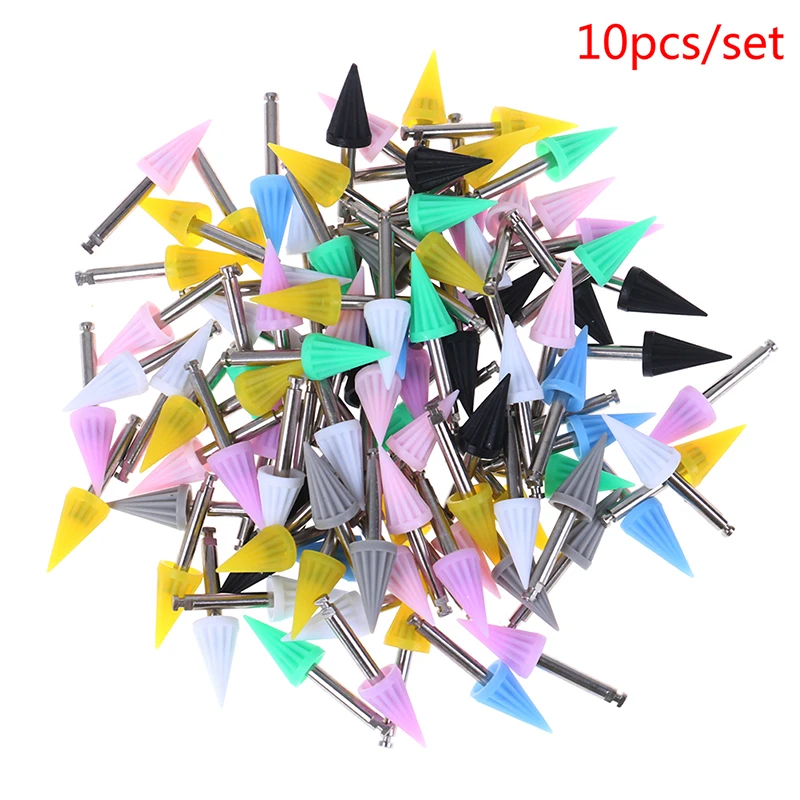10pcs Dental Polishing Cup Bending Machine Brush Polisher Prophy Oral hygiene Lab Tools | Красота и здоровье