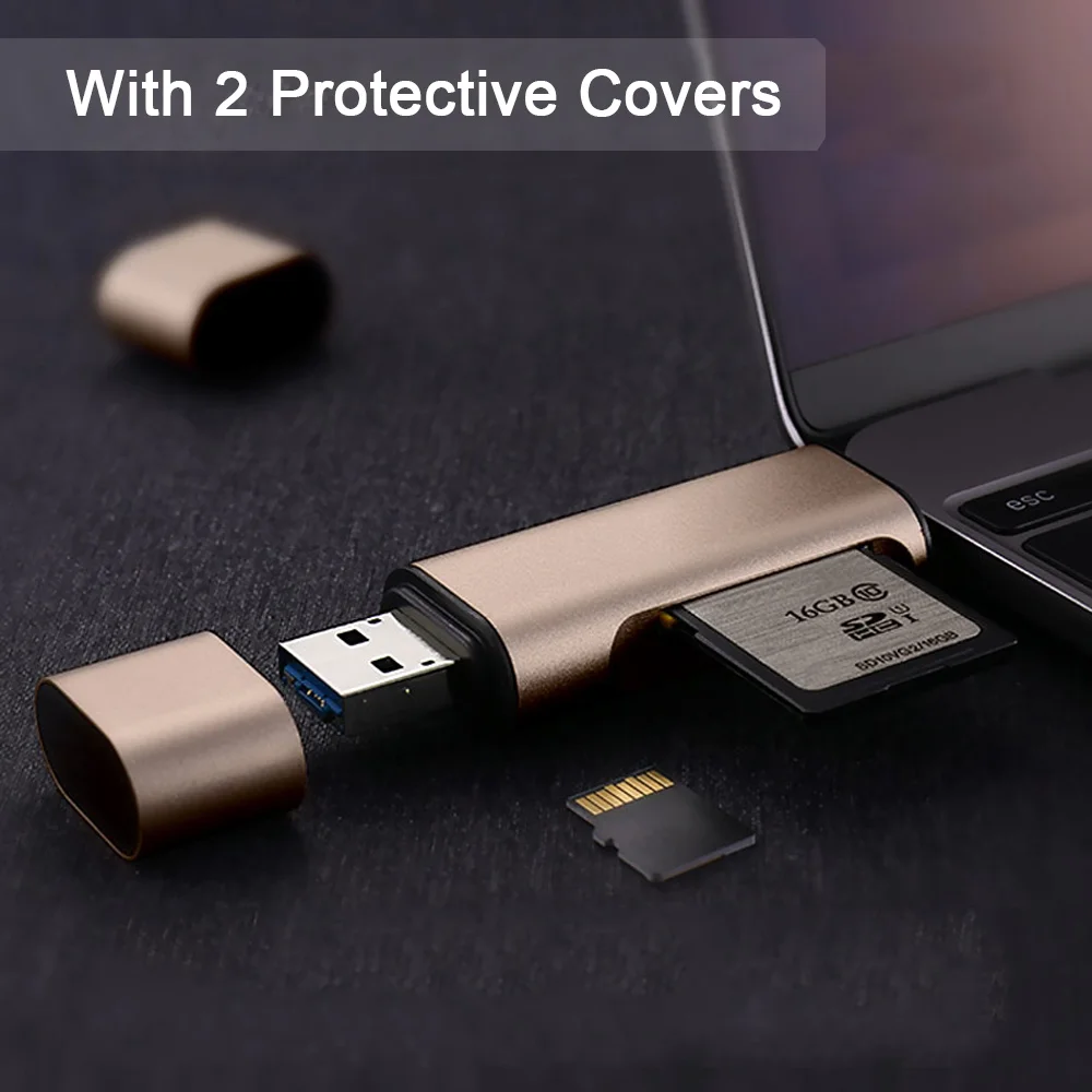 Memory Card Reader Micro SD TF and USB C Type OTG Converter to 2.0 Adapter for iPhone/iPad Android/ MacBook PC | Компьютеры и офис