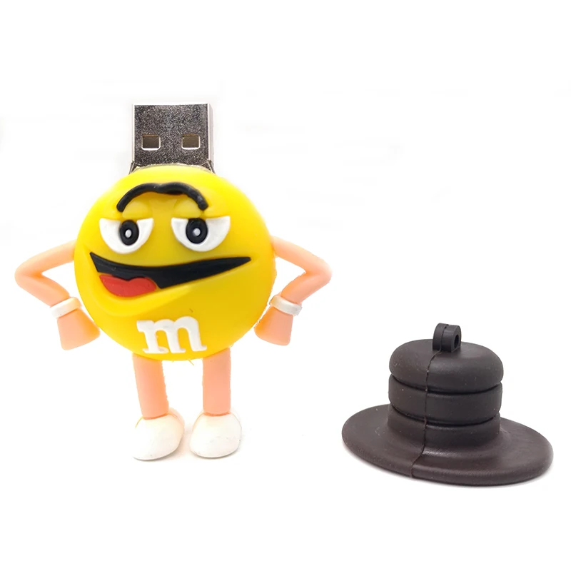 Милый Мультфильм Шоколадные Бобы usb2.0 флэш накопитель pendrive64g 32g 16g 8g 4g memory stick u