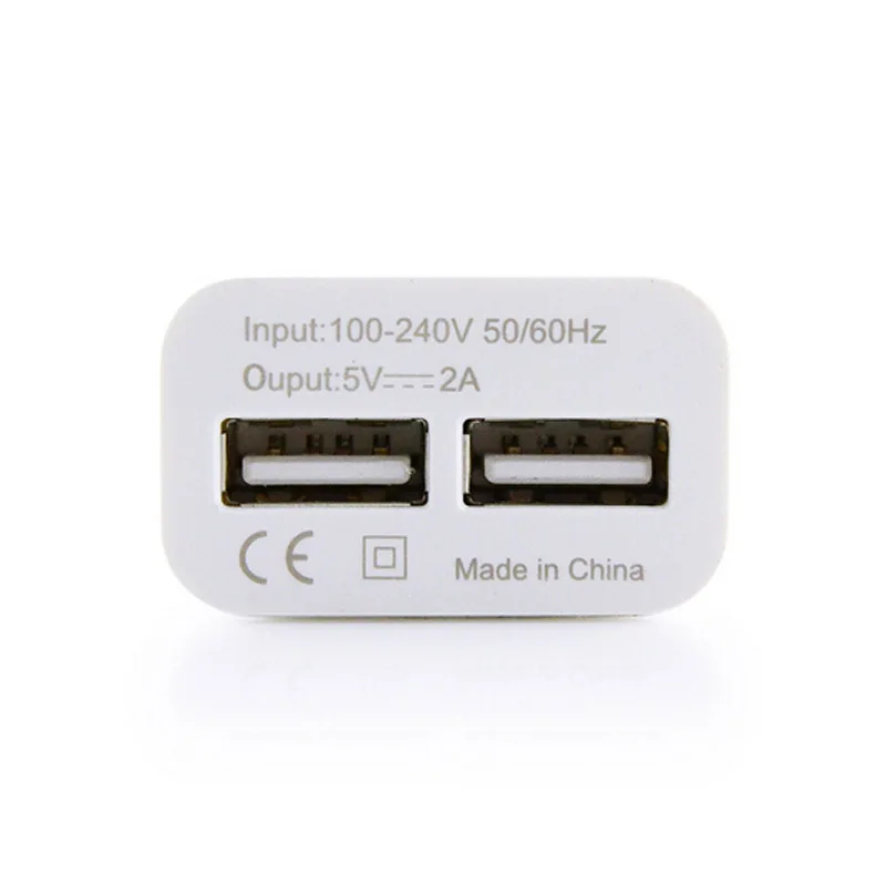 Штепсельная вилка ЕС 5 в 2A два порта usb-разъем для зарядки разъем коммерческий дорожный домашний настенный адаптер зарядного устройства Двойной разъем питания с портом USB док-станция