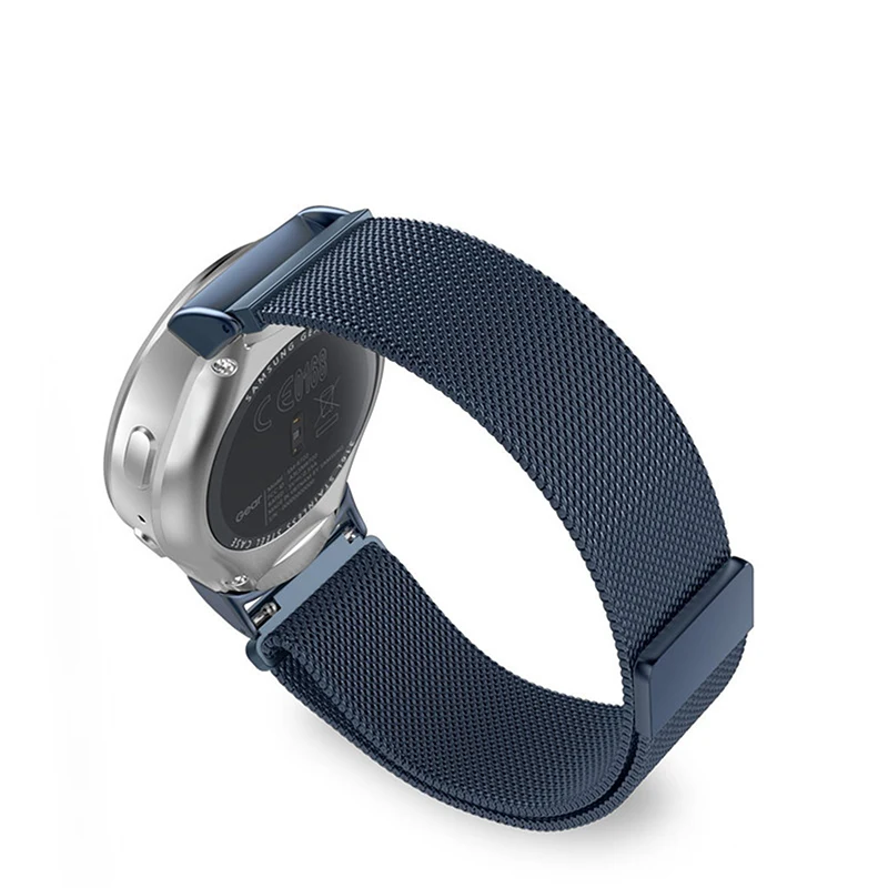 Синий Миланские магнитные часы ремешок для samsung gear S2 металлический ремешок для часов быстросъемные наручные часы 20 мм - Цвет ремешка: Синий