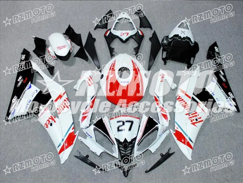 

Новый ABS мотоцикл обтекатель для YAMAHA YZF-R6 08-16 YZFR6 2008-2016 инъекции тела шокирующий белый и красный ACE No.738