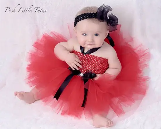 Lovely Baby Flower Tutu Dress Infant Girls Crochet 1Layer Tulle Ballet Dress Corset Dance Tutu with Headband Newborn Party Dress images - 6