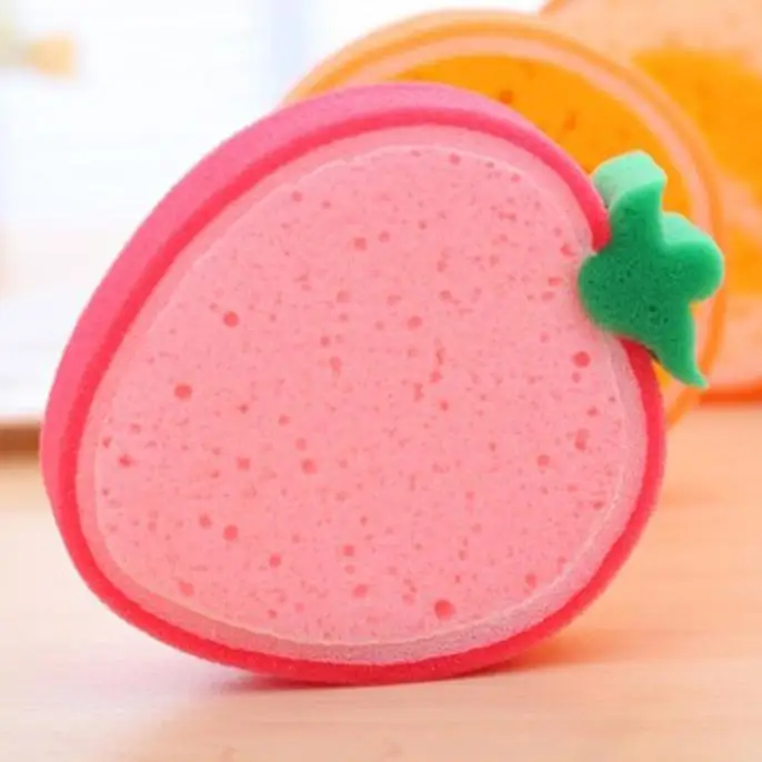 2 шт. милые забавные миски для мытья посуды губка очистки фруктов форма прочная