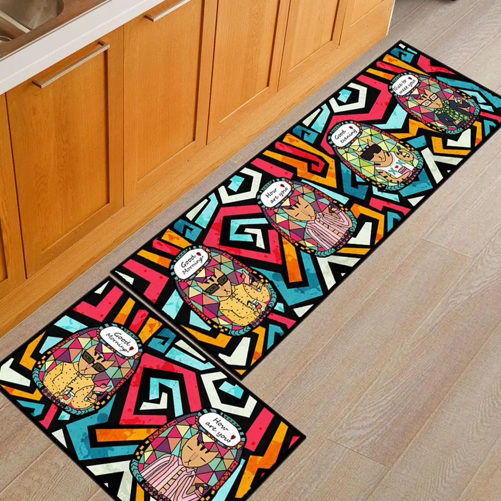 2 шт./компл. моющийся прямоугольный нескользящий коврик для кухни ванной