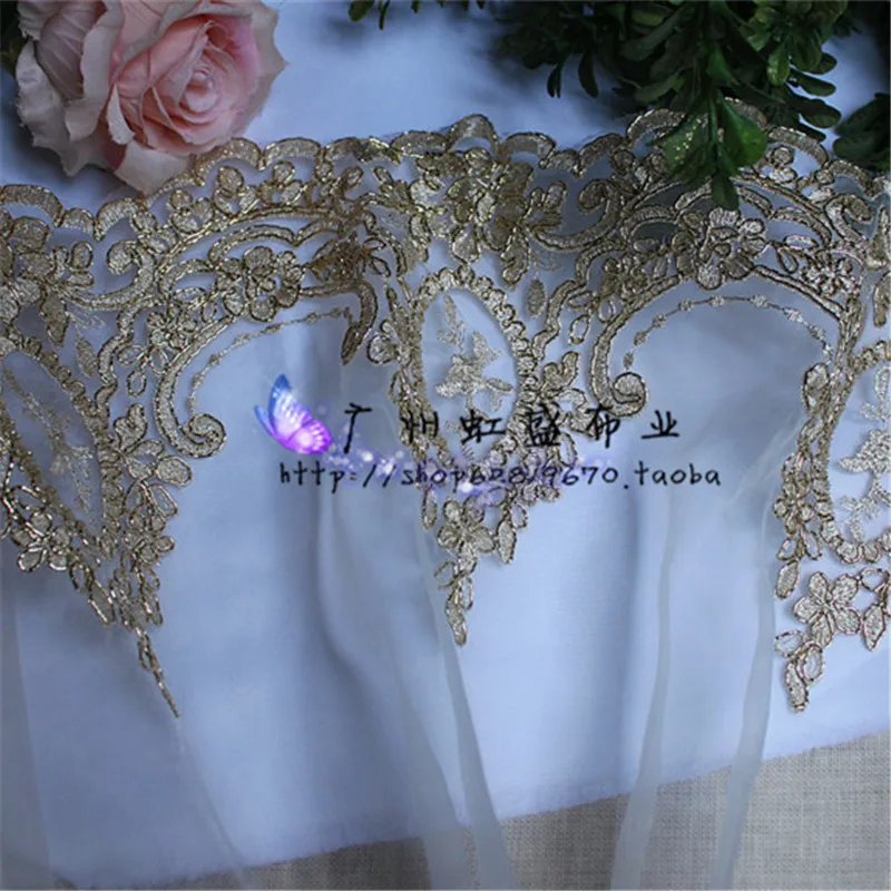 Тонкое свадебное платье 3Yd с кружевной аппликацией легкая золотая нить вышивка