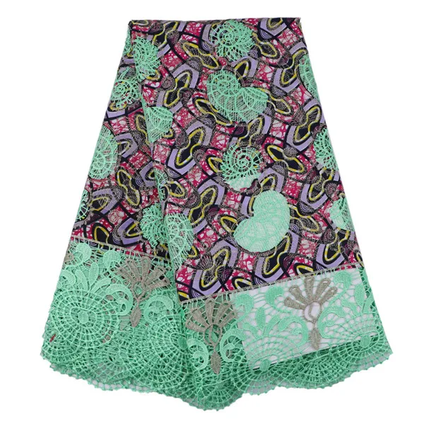 6Yards New Arrival African Wax Lace Cotton Fabric High Quality French Fabrics With Hollow Design For Dresses! YWE60 | Дом и сад