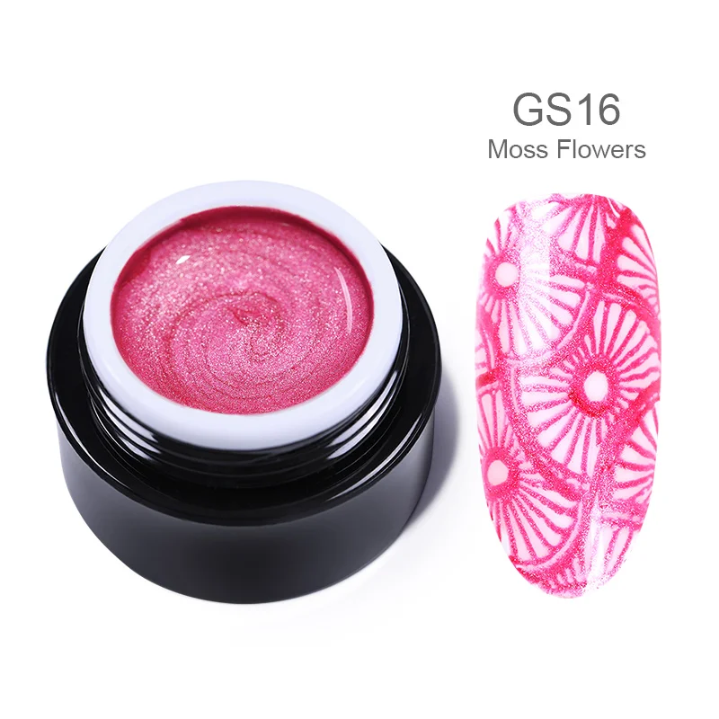 BP-GS16 BORN PRETTY ногтей штамповки гель 5 мл Гель-лак Shimmer Блеск печати Soak Off УФ лак-гель лаки для дизайн ногтей штамповки пластины - Цвет: BP-GS16