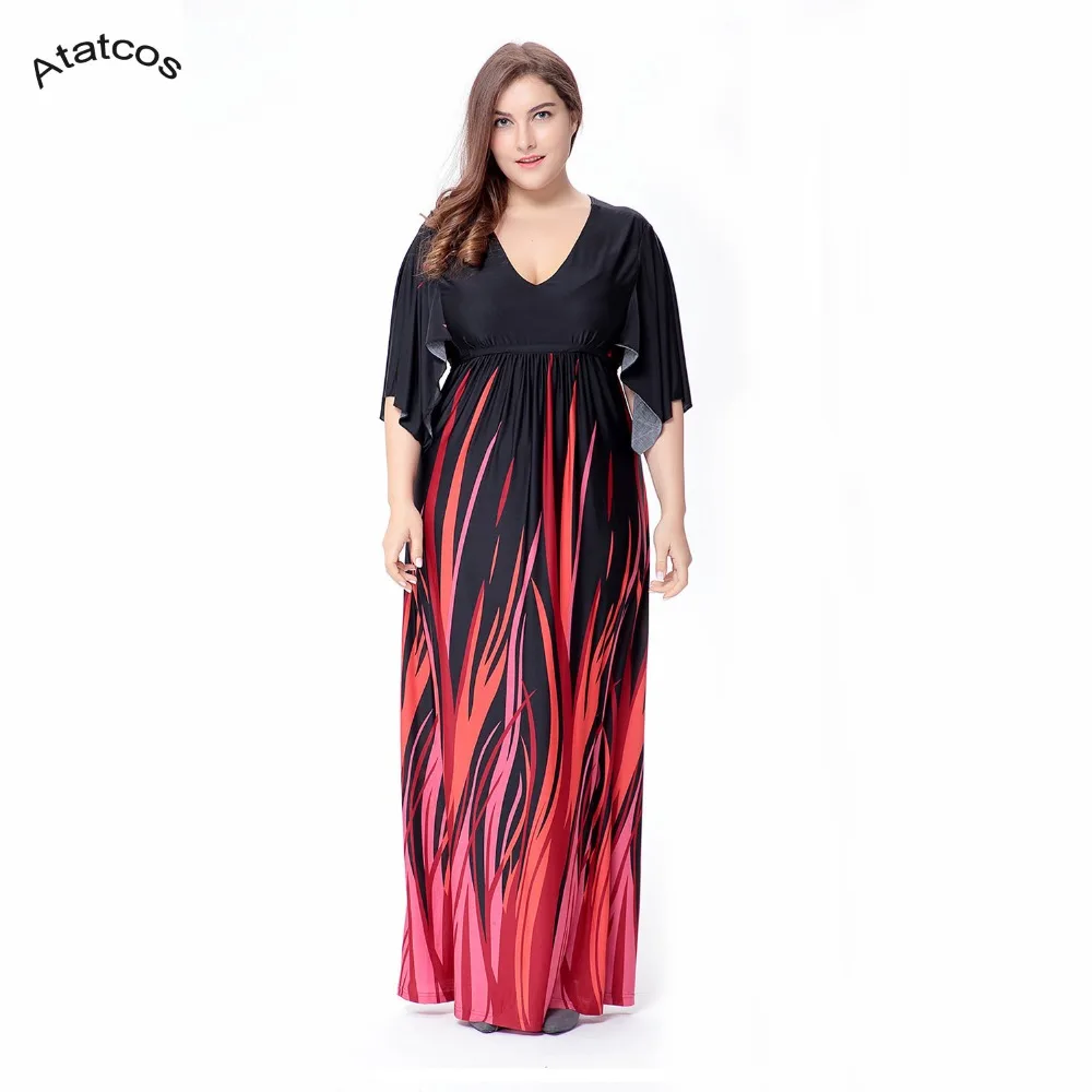 2017 новый европейский бат крыло рукавом глубокий v образным вырезом тела con макси