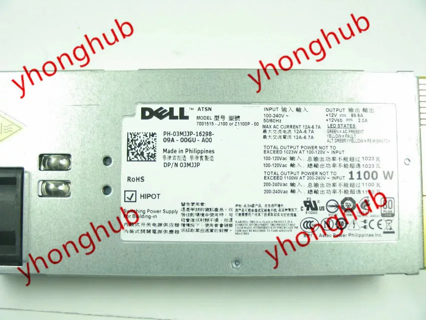 Блок питания Power edge 7001515 J100 R910 R810 R510 T710 Z1100P 00 TCVRR 1Y45R 1100 Вт|supply power|1100w power supply |