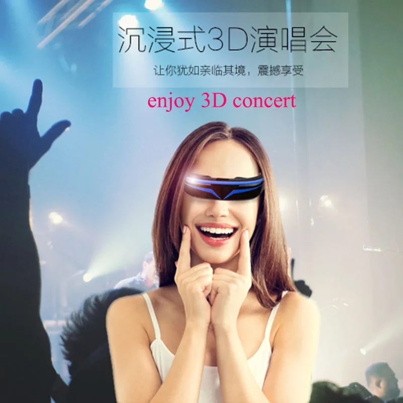 Лучшие продажи 3D смарт full HD виртуальное видео очки частный кинотеатр Смарт Android HD 1080P мужчина женщина 3D видео Смарт очки