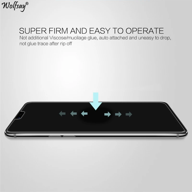 Wolfsay 2 шт Стекло для телефона OPPO R15 Pro Защитная пленка экрана закаленное стекло