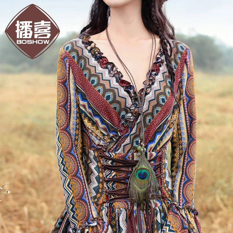 Бесплатная доставка 2019 Новая мода Boshow Осень и весна женское богемное