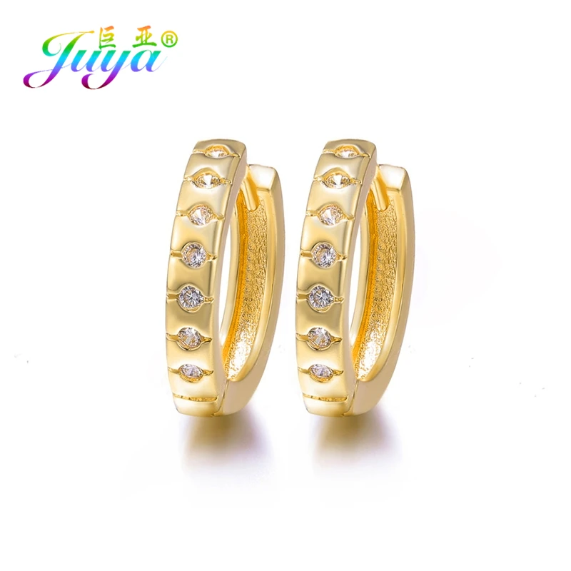 

Juya Handmade Small Hoop Earrings For Women Handicraft Evening Earrings Luxury Customes Dress Jewelry Supplies