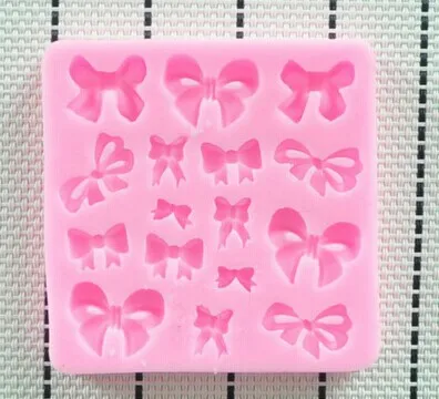 Мини бантом помадка силиконовые формы Шоколад Плесень Конфеты смолы средства