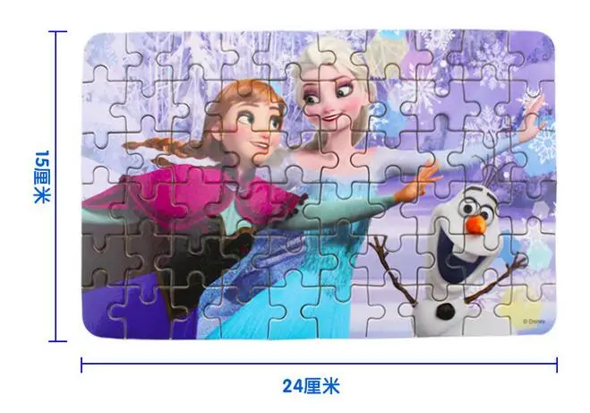 Disney Замороженные Стиль Мультфильм Деревянная игрушка головоломка Микки Анна