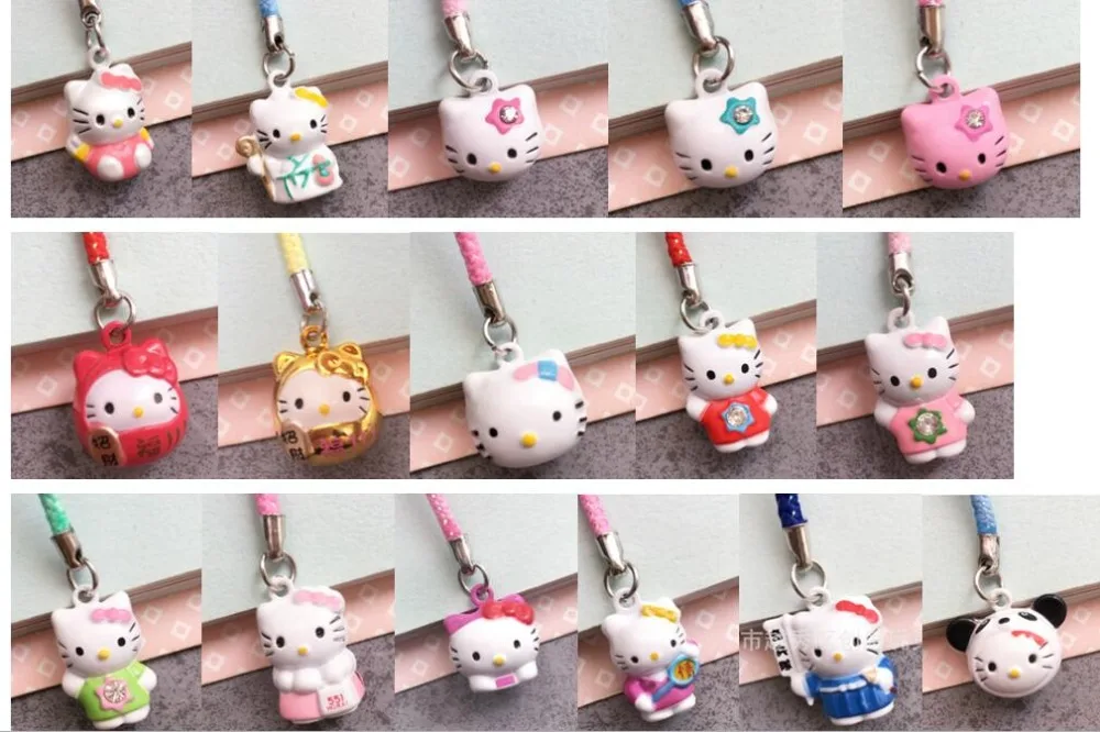 50 шт мультфильм Hello kitty колокольчики рождественские украшения поделки Мультяшные