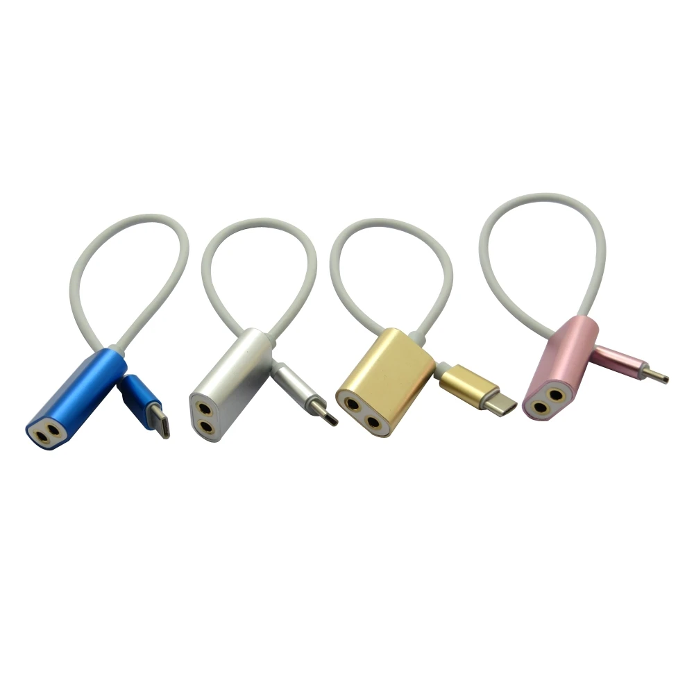 

USB 3,1 USB -C Тип C штекер-гнездо 2 3,5 мм наушники AUX аудио адаптер кабель