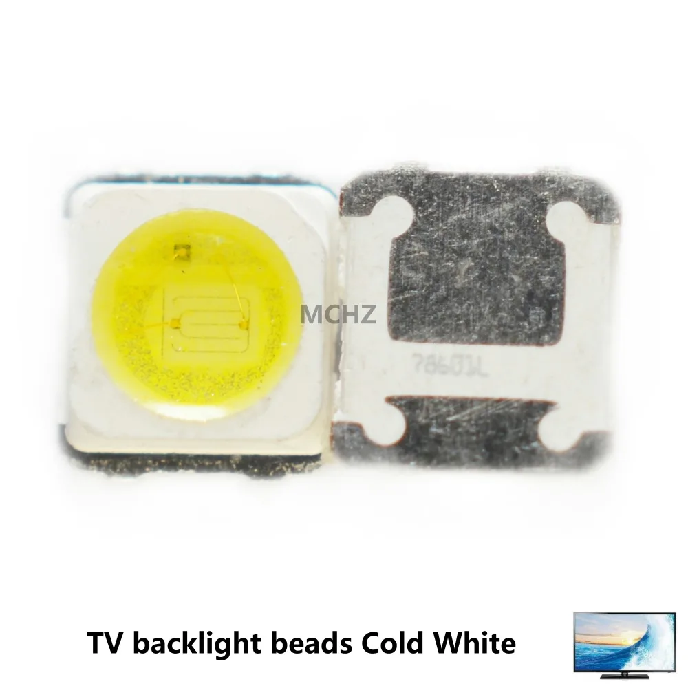 4000 шт Samsung 3228 2828 LED SMD TV подсветка 3В 1 5 Вт 500мА светодиодные бусины холодный белый