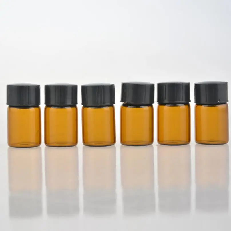 

2ML Amber Mini Glass Bottle, 2CC Brown Amber Sample Vial Small Essential Oil Bottle Factory Price LX5834