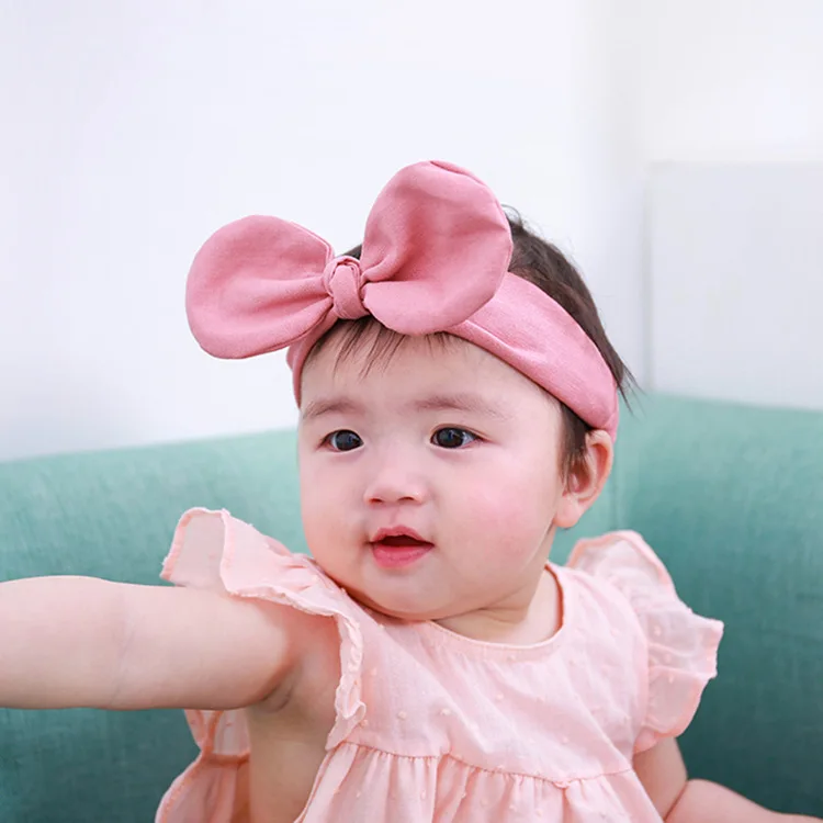 Повязка на голову из хлопка с бантом аксессуары для волос принцессы подарок