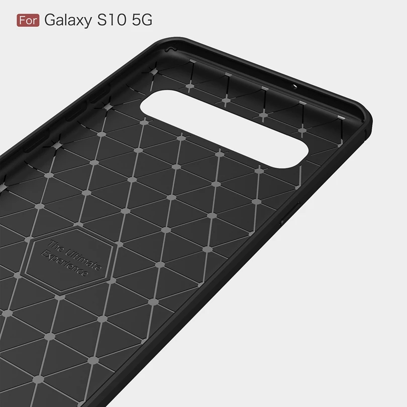 For Samsung Galaxy S10 5G Carbon Fiber Case Anti-knock Soft TPU Brushed Rugged Rubber Armor Silicone Hybrid Phone Cover | Мобильные