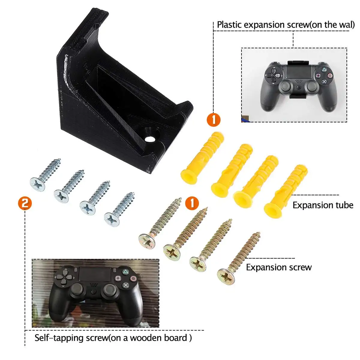 3D белый/черный настенный держатель для PS4 Playstation 4 игровой контроллер док станция