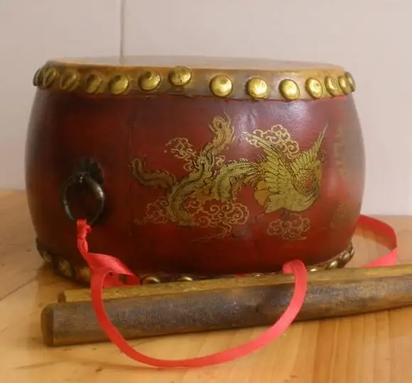 10 6 &quotвинтажный кожаный барабан из палисандра в китайском стиле дракона Ударный