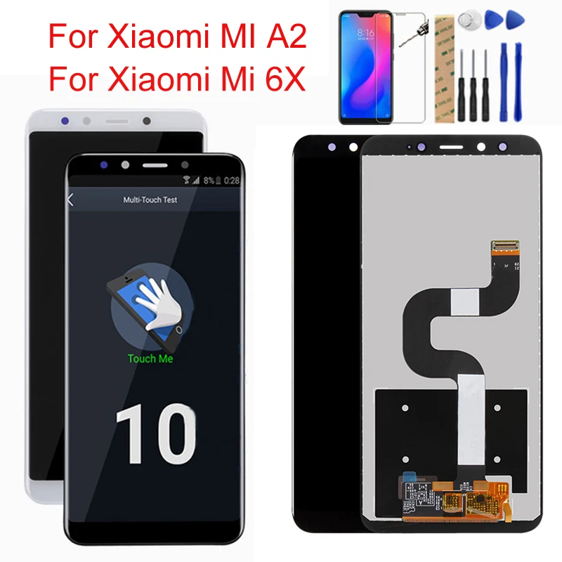 Оригинальный ЖК-дисплей для XIAOMI Mi A2 дигитайзер 10 сенсорный экран панель 6X