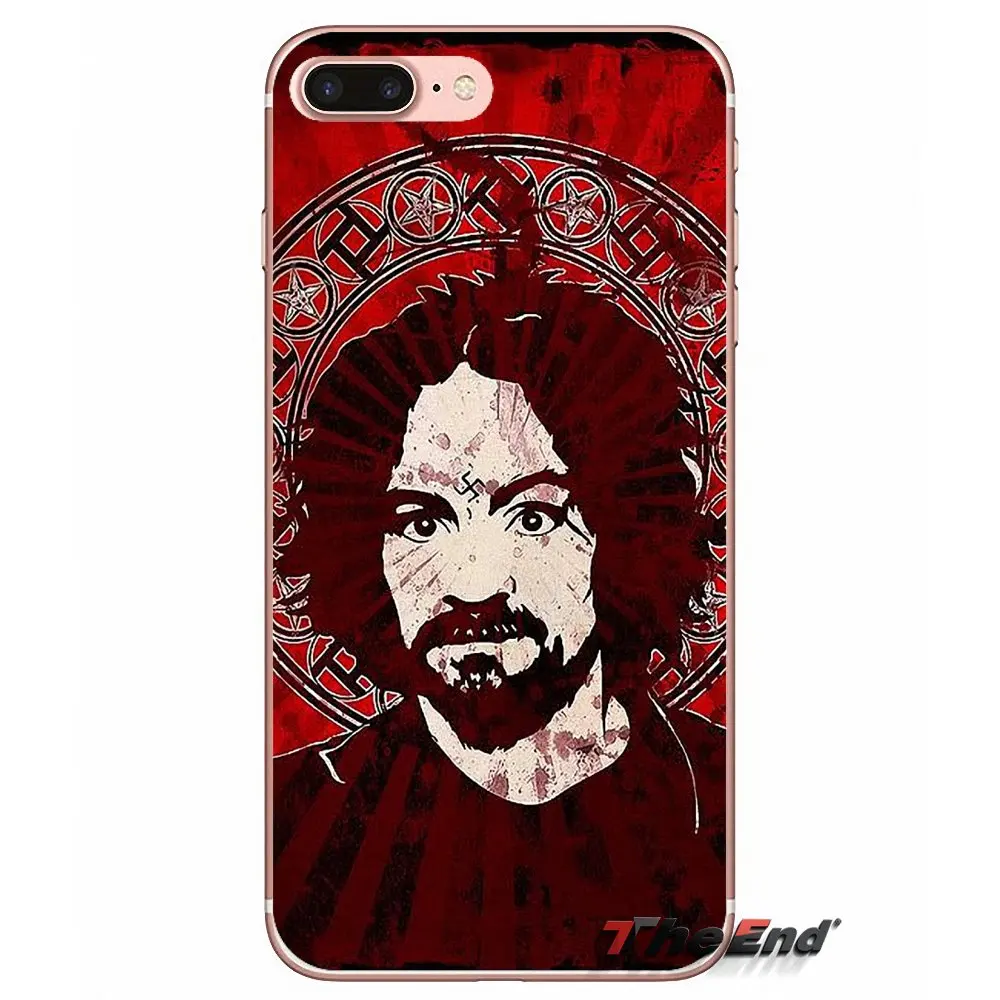 Для Apple IPhone X 4 4S 5 5S SE 5C 6 6s 7 8 плюс Plus Чарльза Мэнсона мягкий прозрачный