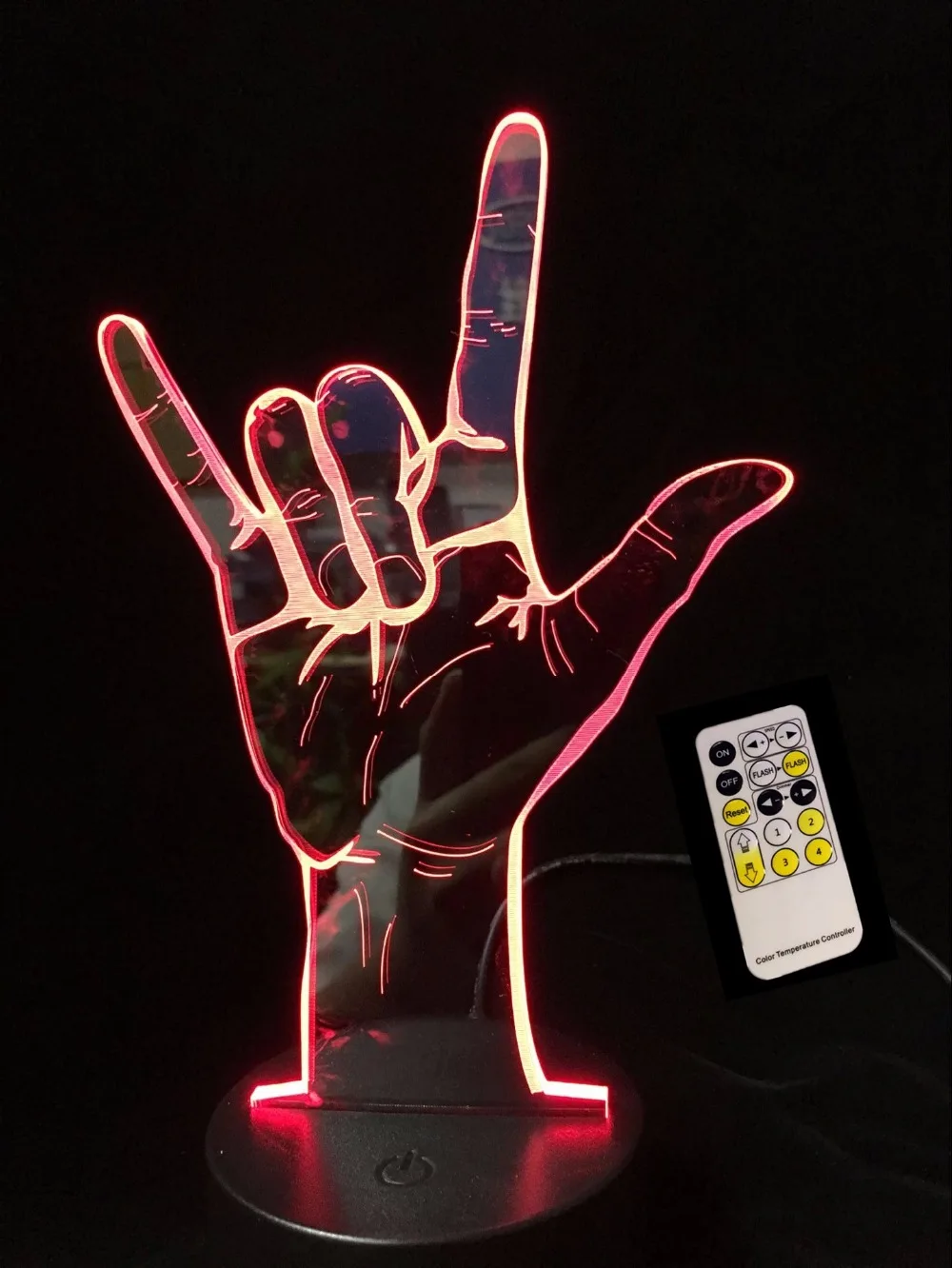 

3D Acrylic USB Night Light Bedroom Creative I Love You Sign Remote/Touch Control LED Table Lamp Child Christmas Birthday Gift